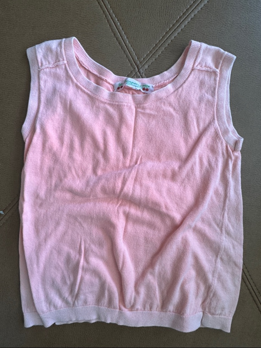 Bonpoint bright Pink Sleeveless Knit Tank Top 4T